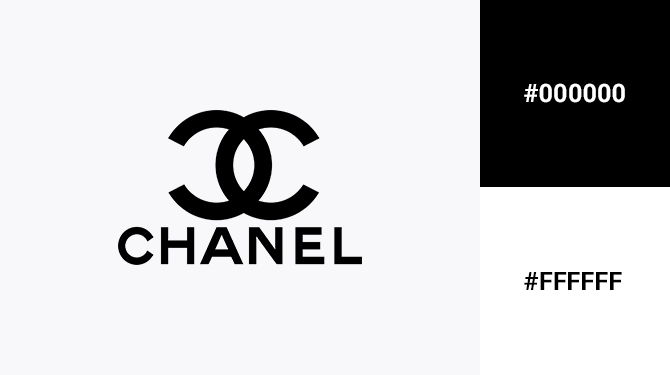 cach ket hop logo mau den va mau trang Chanel 