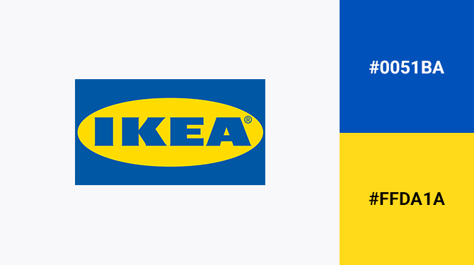 cach ket hop logo mau xanh lam va mau vang Logo Ikea