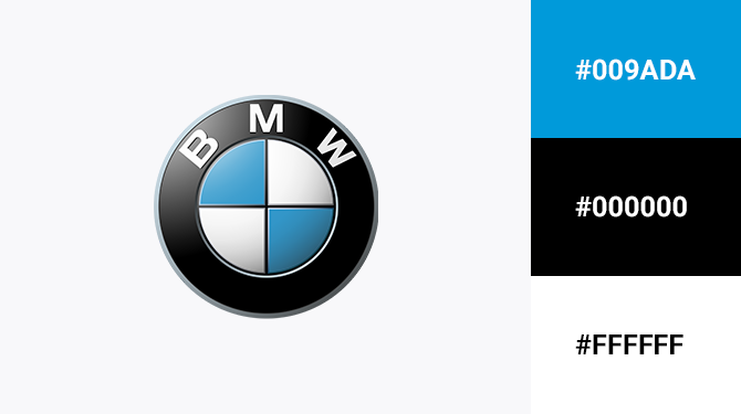 cach ket hop logo mau xanh lam mau den va mau trang Logo Bmw