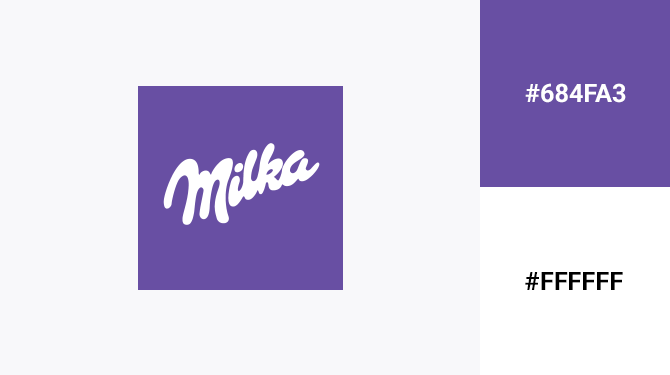 cach ket hop logo mau tim va mau trang Logo Milka