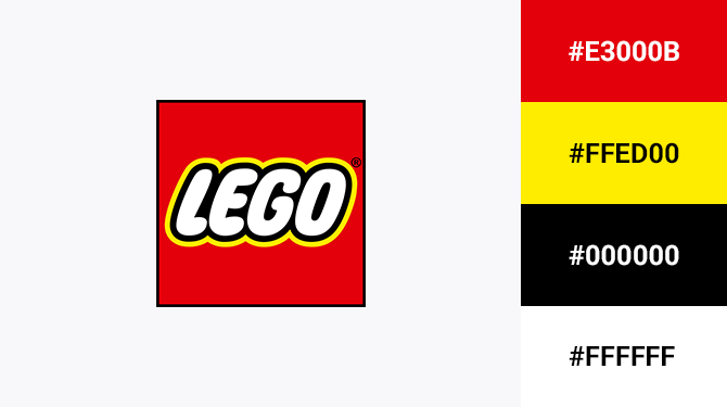 cach ket hop logo mau do mau den va mau vang Lego