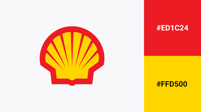 cach ket hop logo mau vang va do Shell